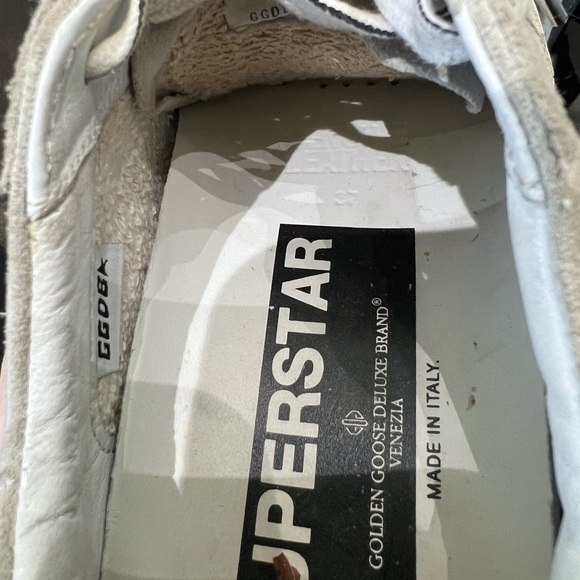 Golden Goose Superstar sneaker White, Light Brown, Ice NIB   Superstar Sneakers, Ice Suede, Size 37